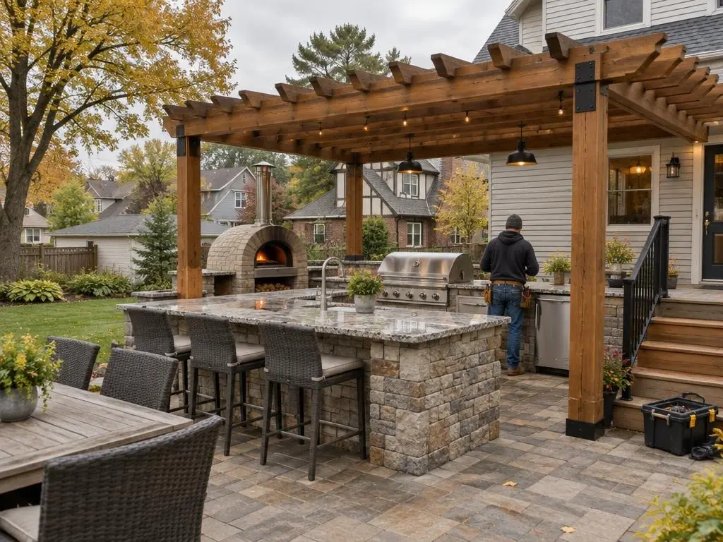 Covered Outdoor Kitchens & Pergolas in Minneapolis, MN